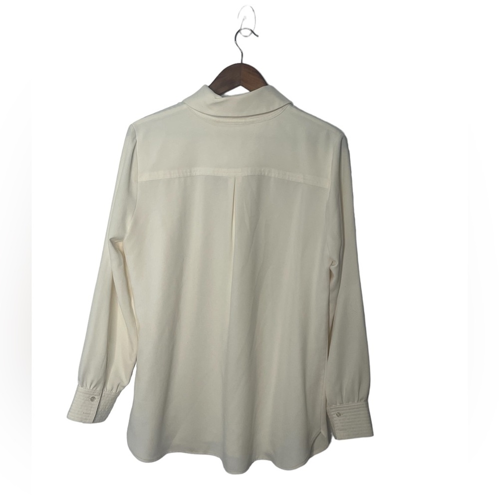 Soft Surroundings Sz large Paulette Pullover Keyhole Collared Blouse in Ivory - Picture 7 of 7
